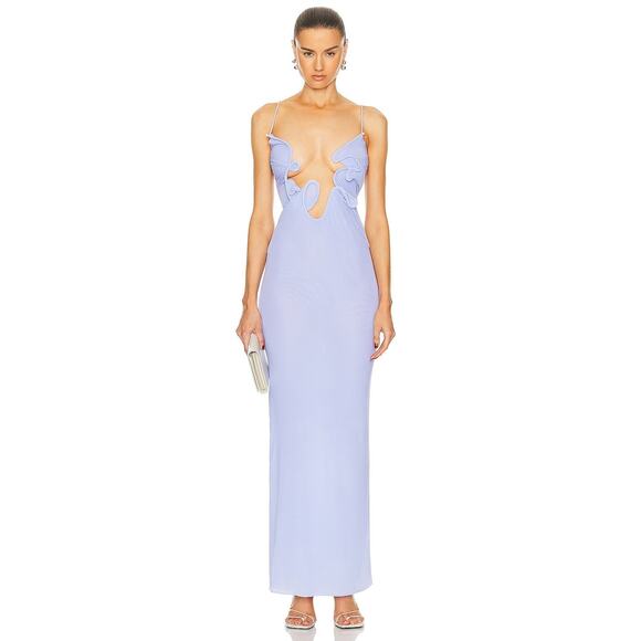Christopher Esber Molded Venus Dress In Cornflower - 8 - Picture 1 of 4